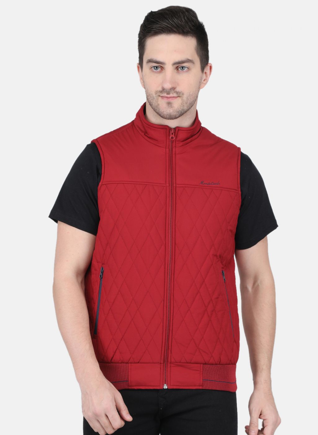 Men Red Solid Jacket