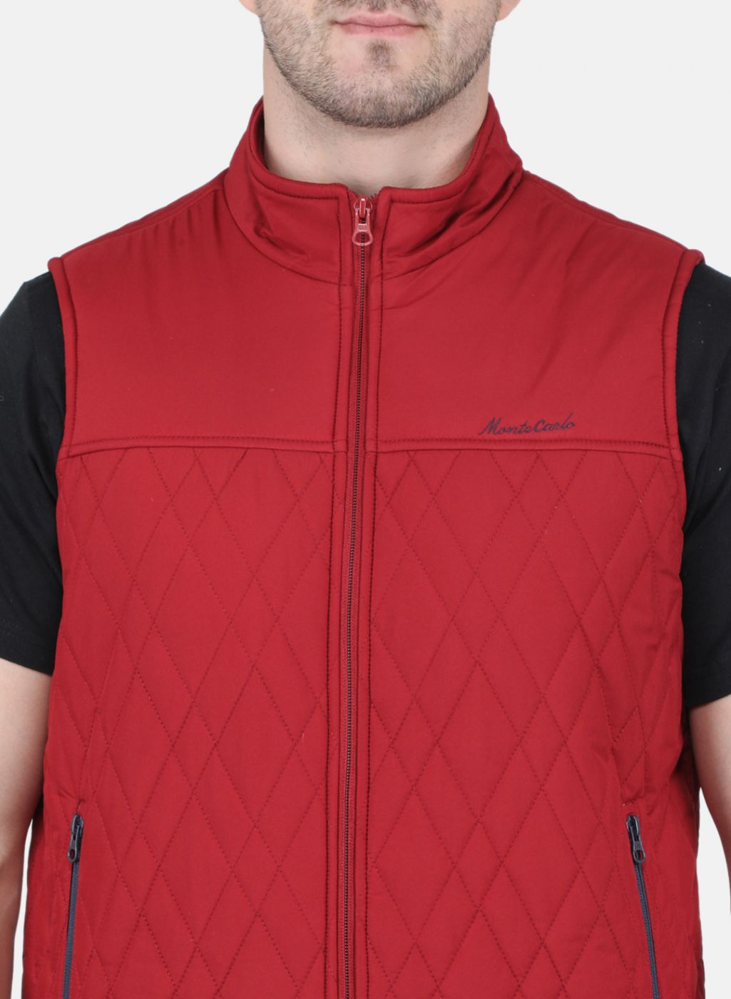 Men Red Solid Jacket