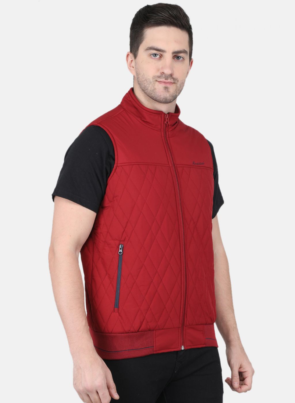 Men Red Solid Jacket