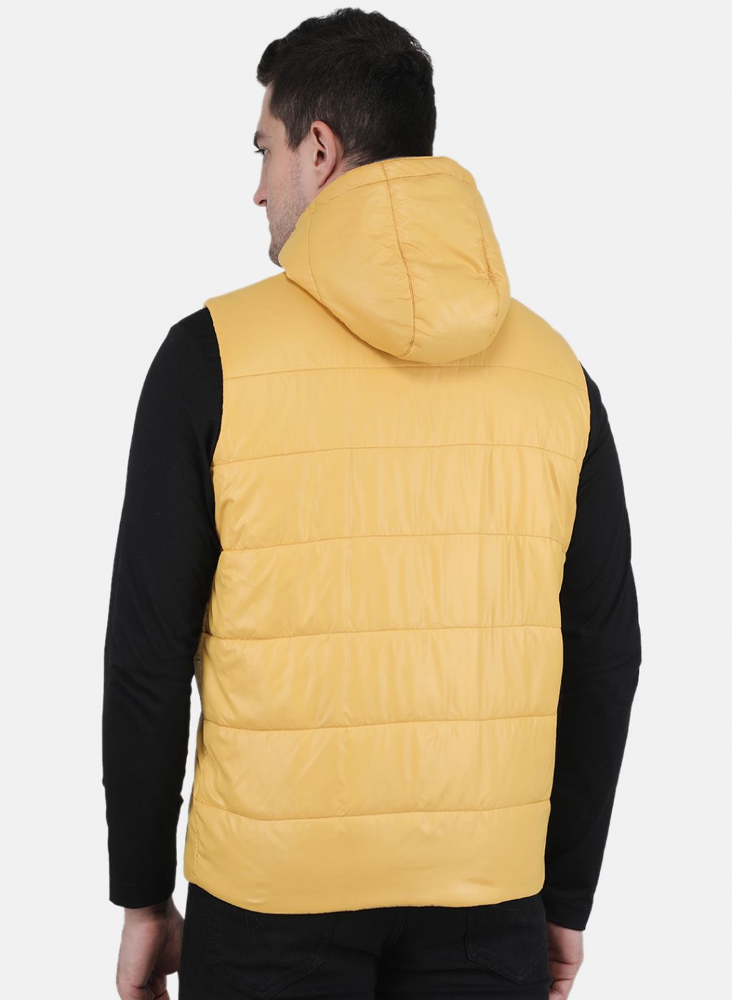 Men Yellow Solid Jacket