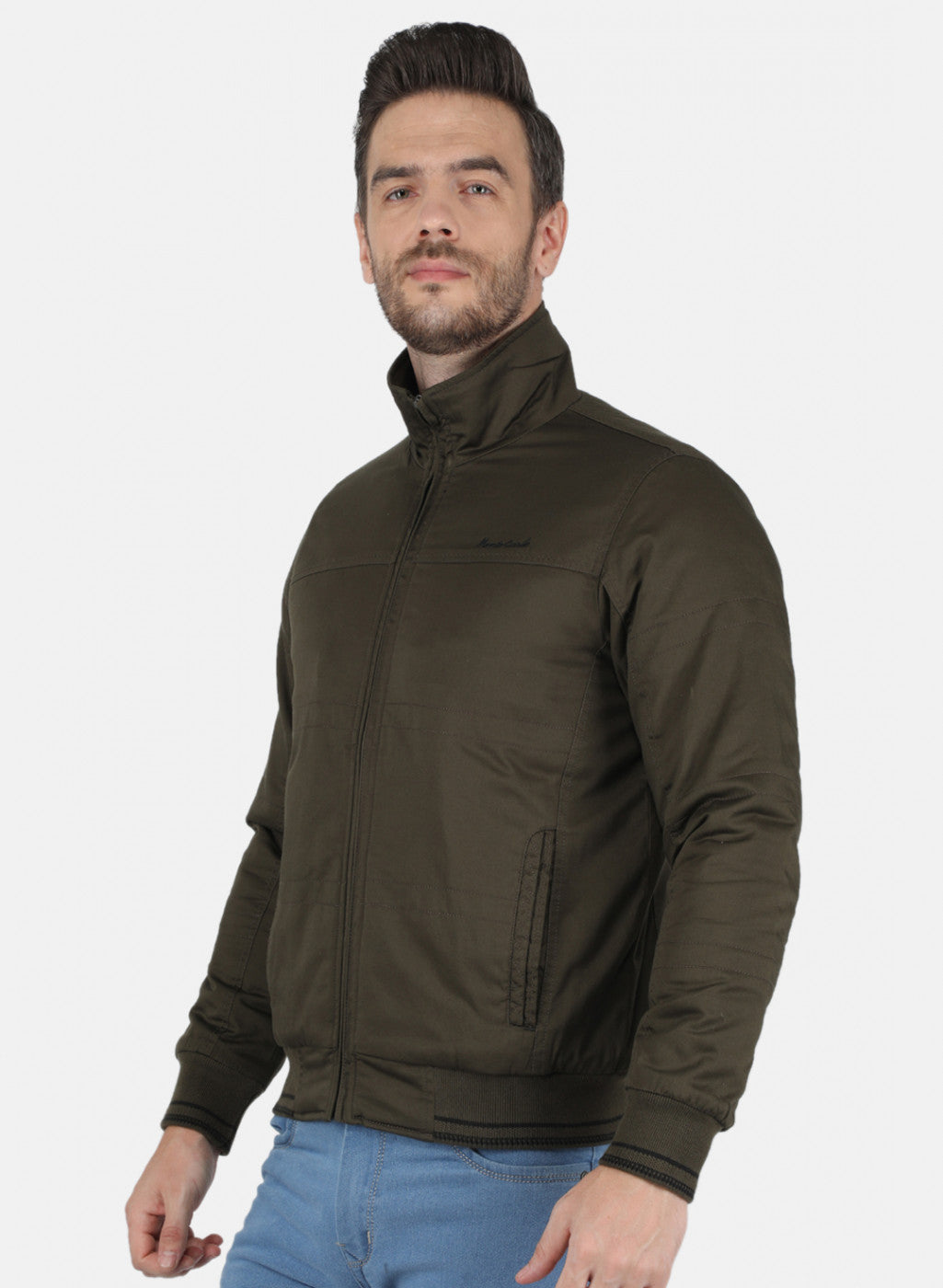 Men Green Solid Jacket