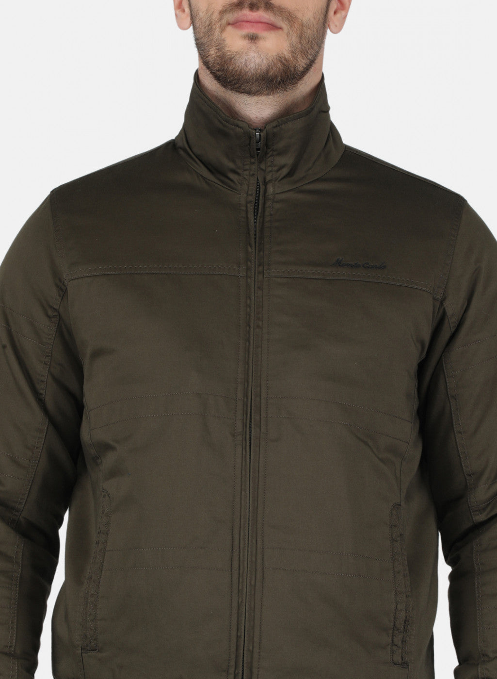 Men Green Solid Jacket