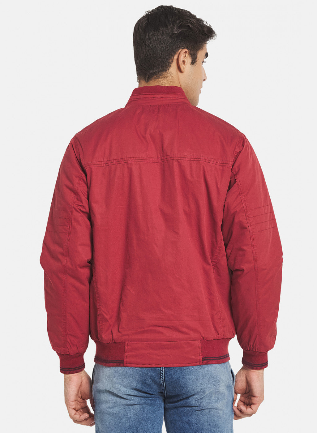 Buy Women Red Solid Stand Collar Full Sleeve Jacket Online in India - Monte  Carlo