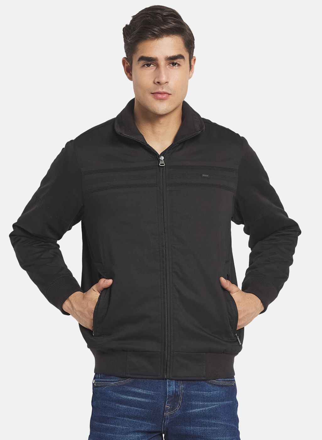 Men Black Solid Jacket