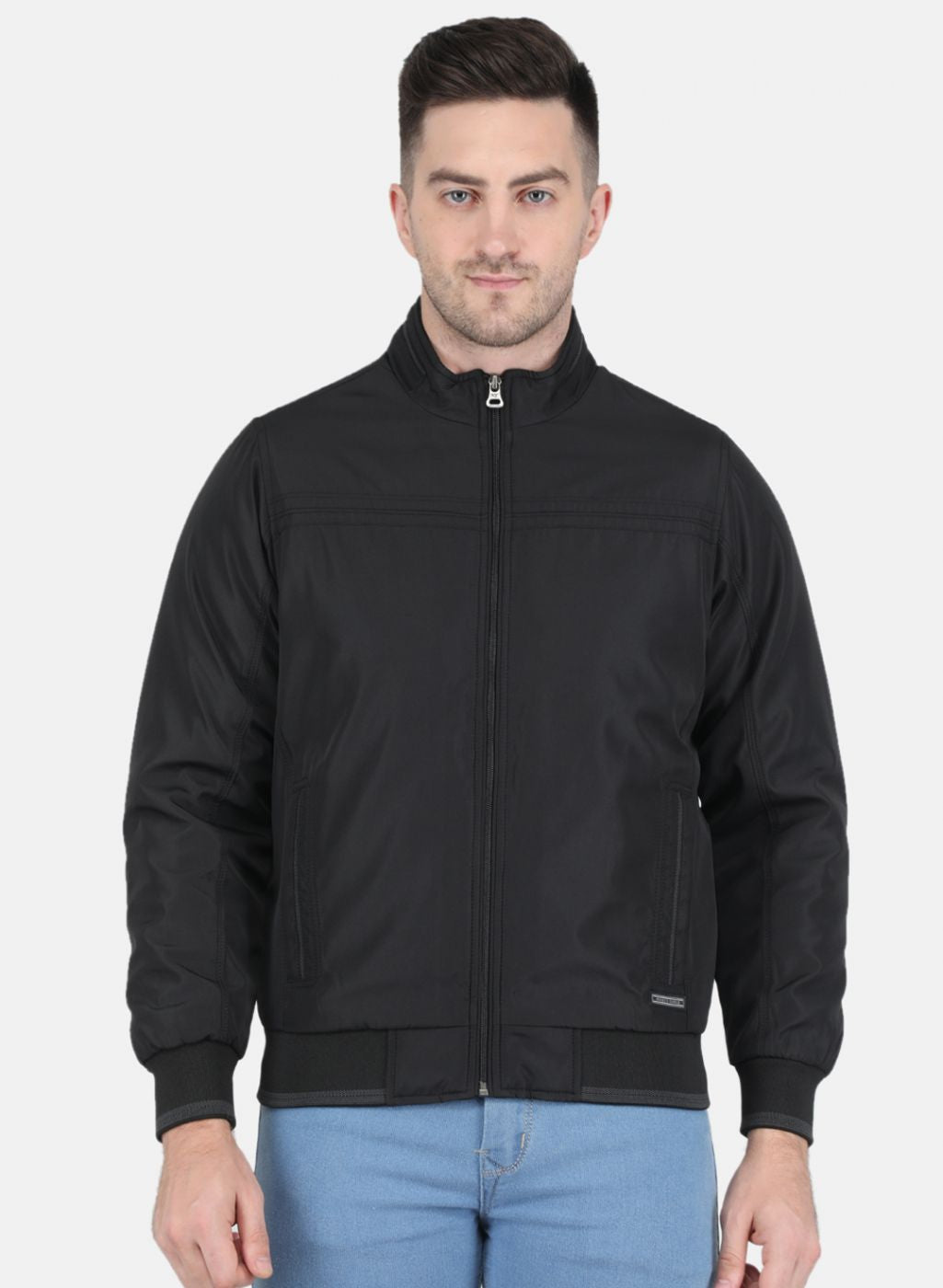 Men Black Solid Jacket