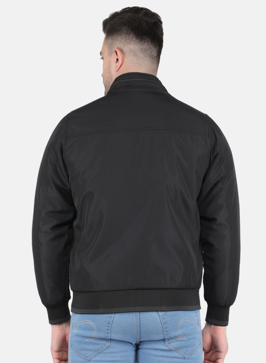 Men Black Solid Jacket