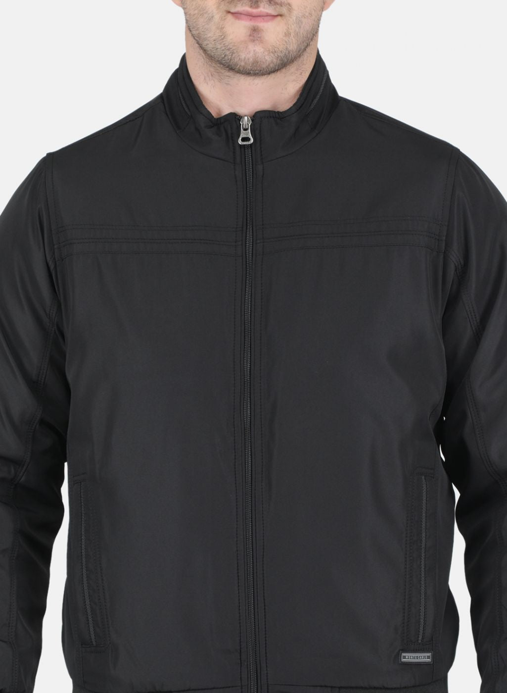 Men Black Solid Jacket