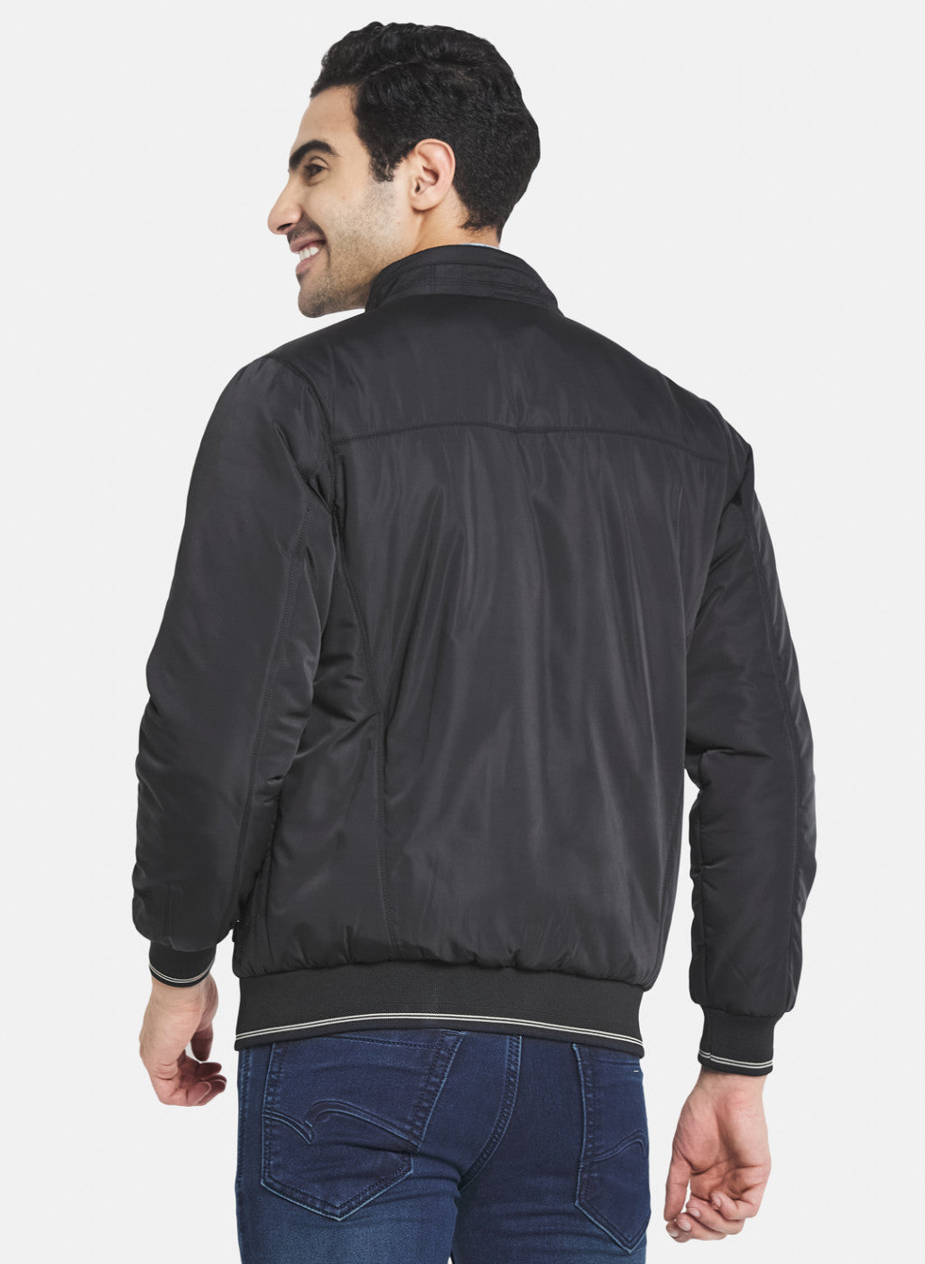 Men Black Solid Jacket