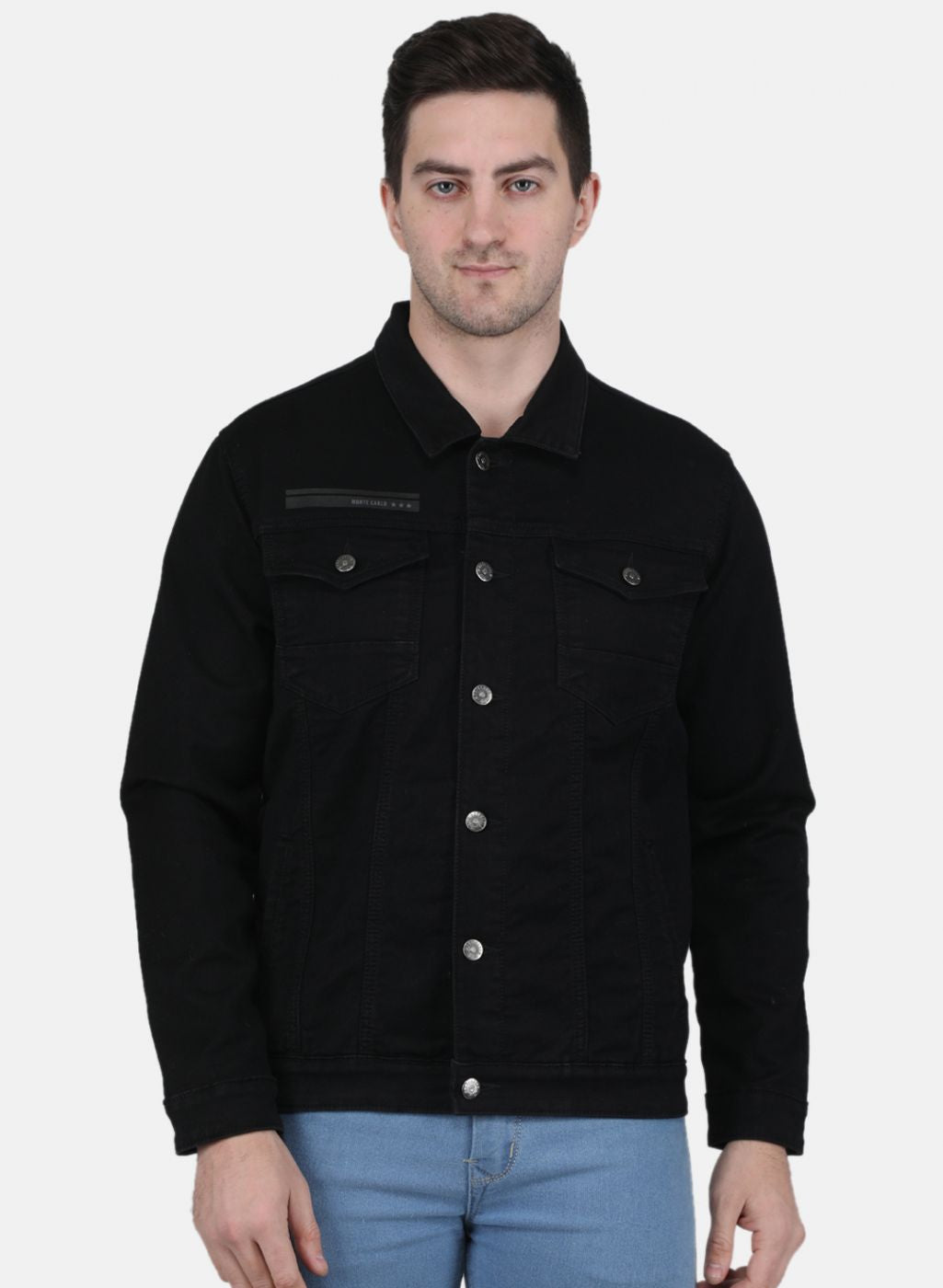 Men Black Solid Jacket