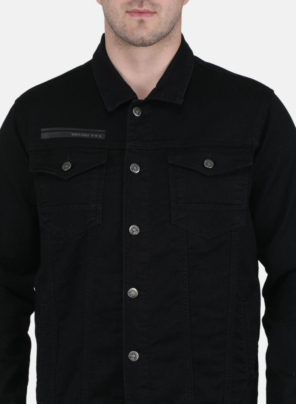 Men Black Solid Jacket