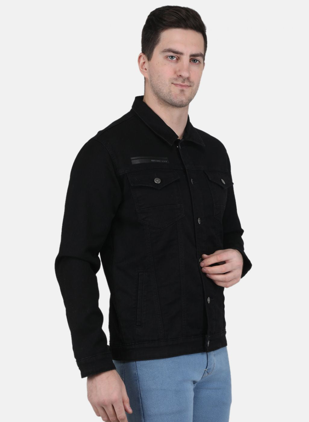 Men Black Solid Jacket