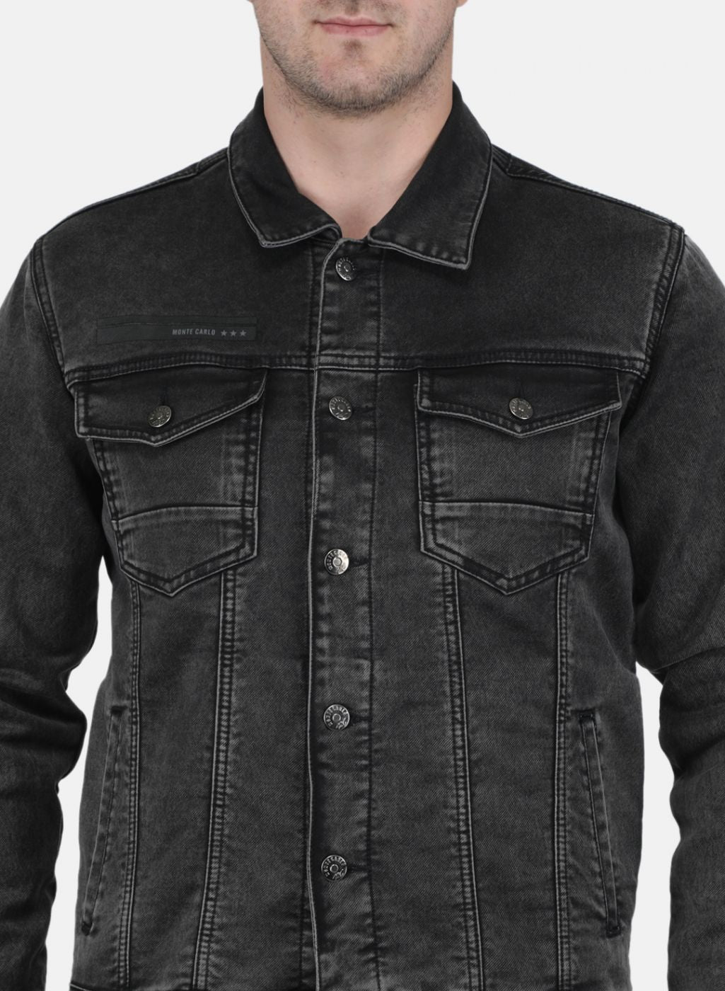 Men Grey Solid Jacket