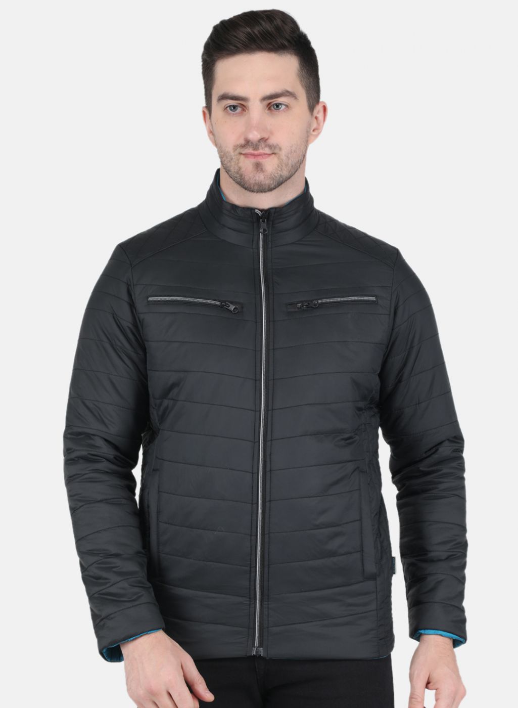 Men Black Solid Jacket