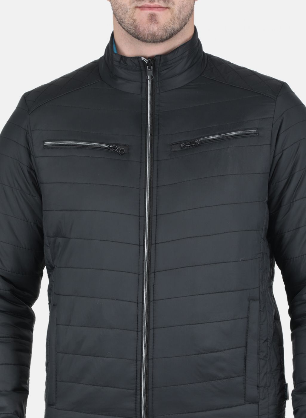 Men Black Solid Jacket