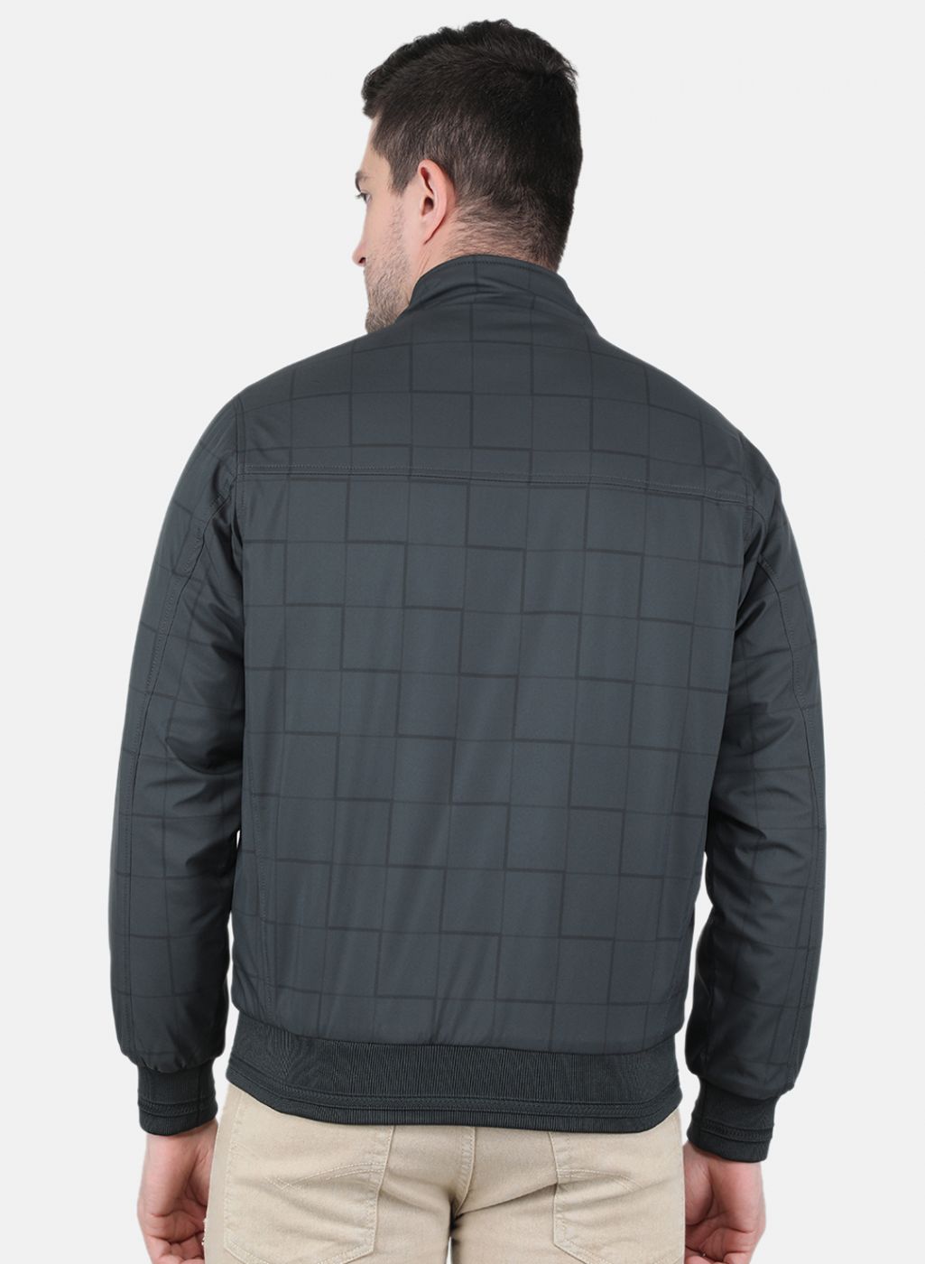 Men Grey Check Jacket