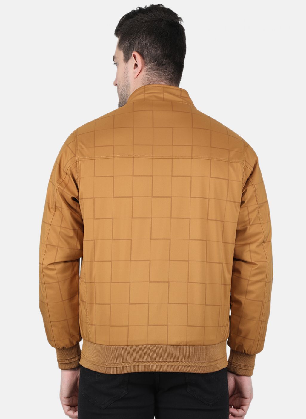 Men Mustard Check Jacket