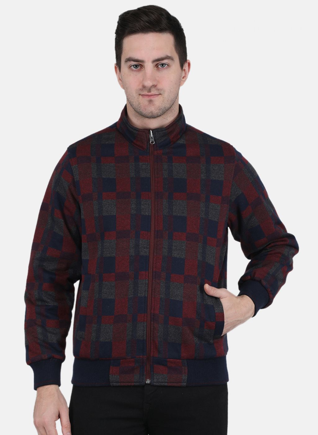 Buy SELECTED Red & Black Checked Woollen Jacket - Jackets for Men 1088401 |  Myntra