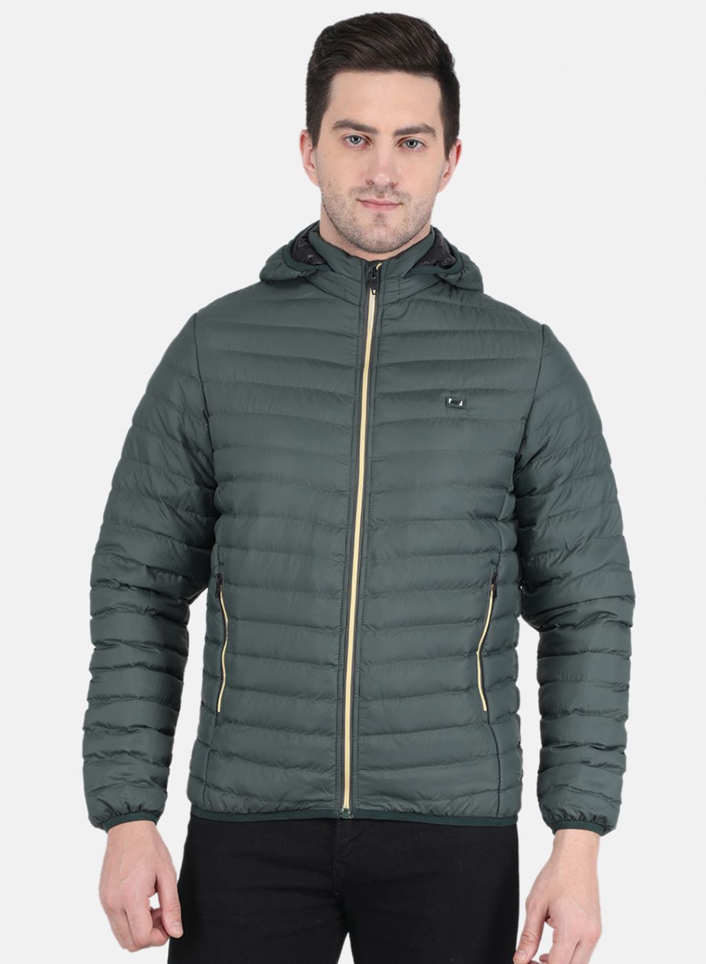 Men Green Solid Jacket