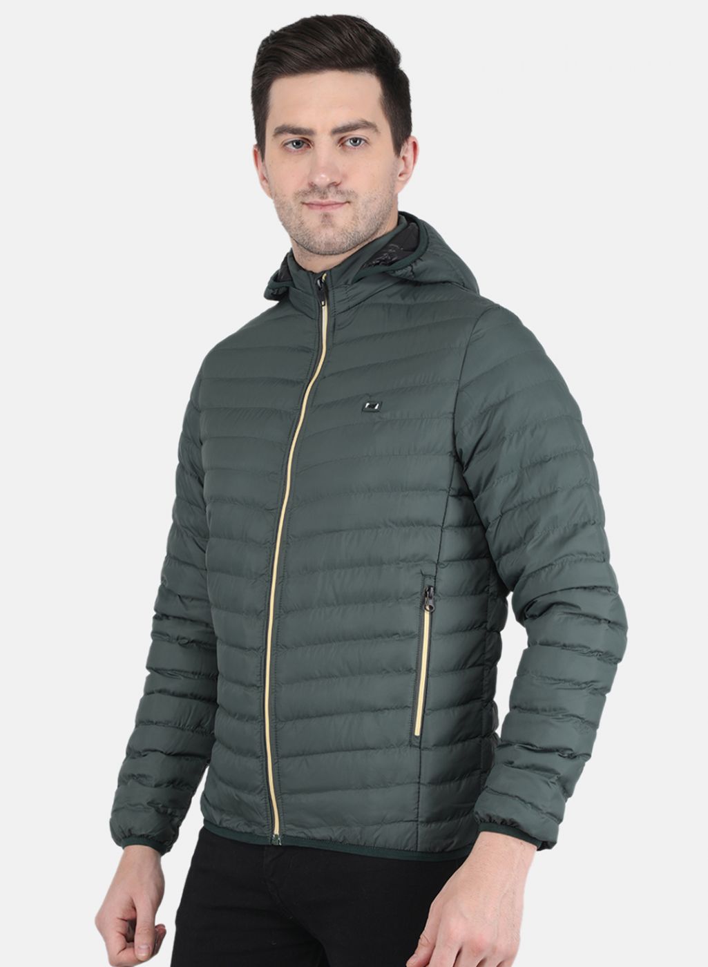 Men Green Solid Jacket