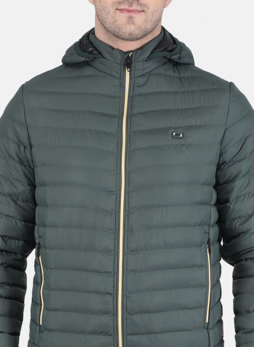 Men Green Solid Jacket