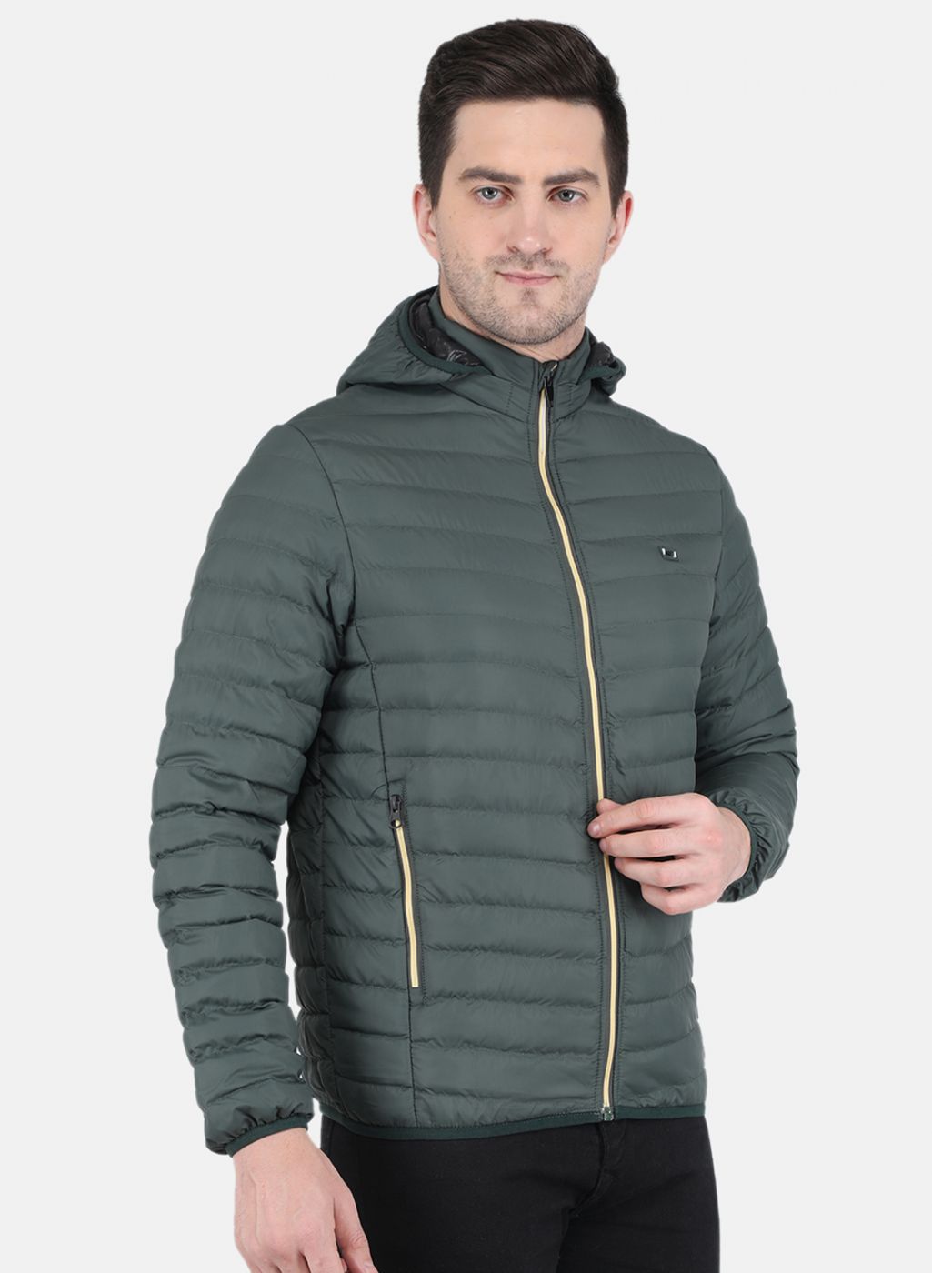 Men Green Solid Jacket