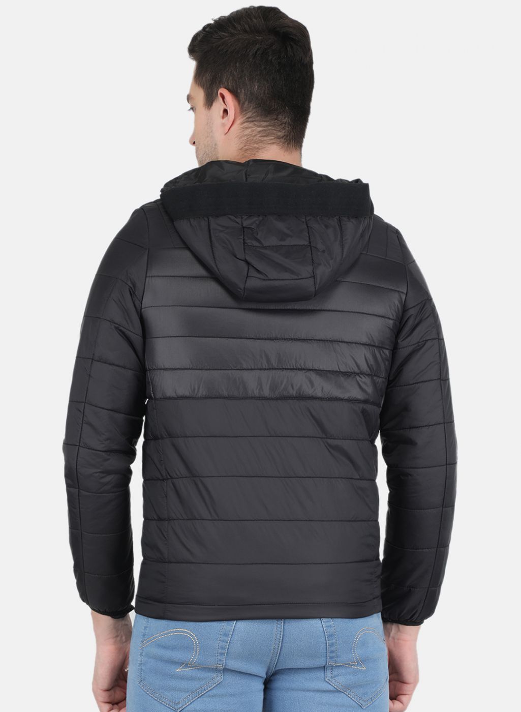 Men Black Solid Jacket