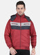 Men Maroon Solid Jacket