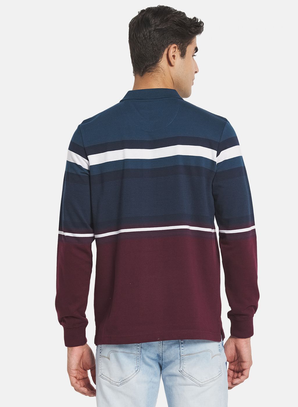 Men Blue Stripe T-Shirt