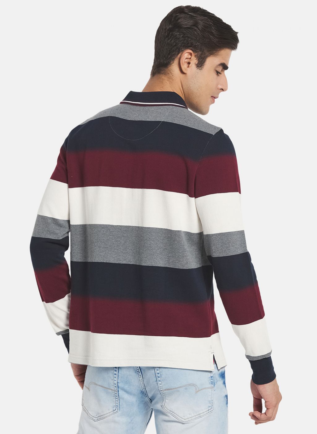 Men Maroon Stripe T-Shirt