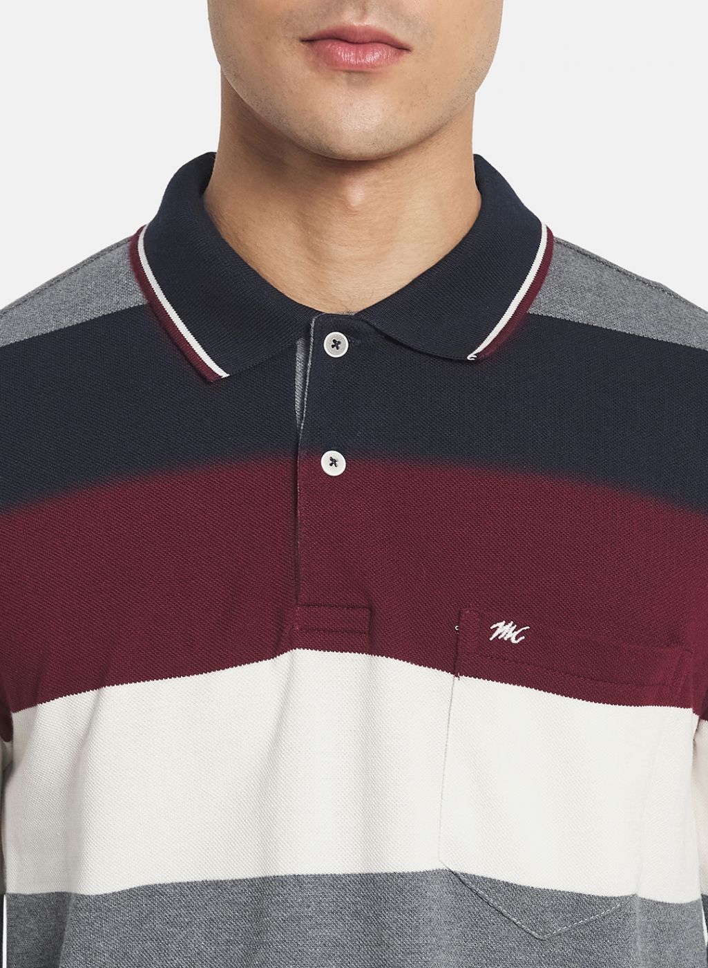 Men Maroon Stripe T-Shirt