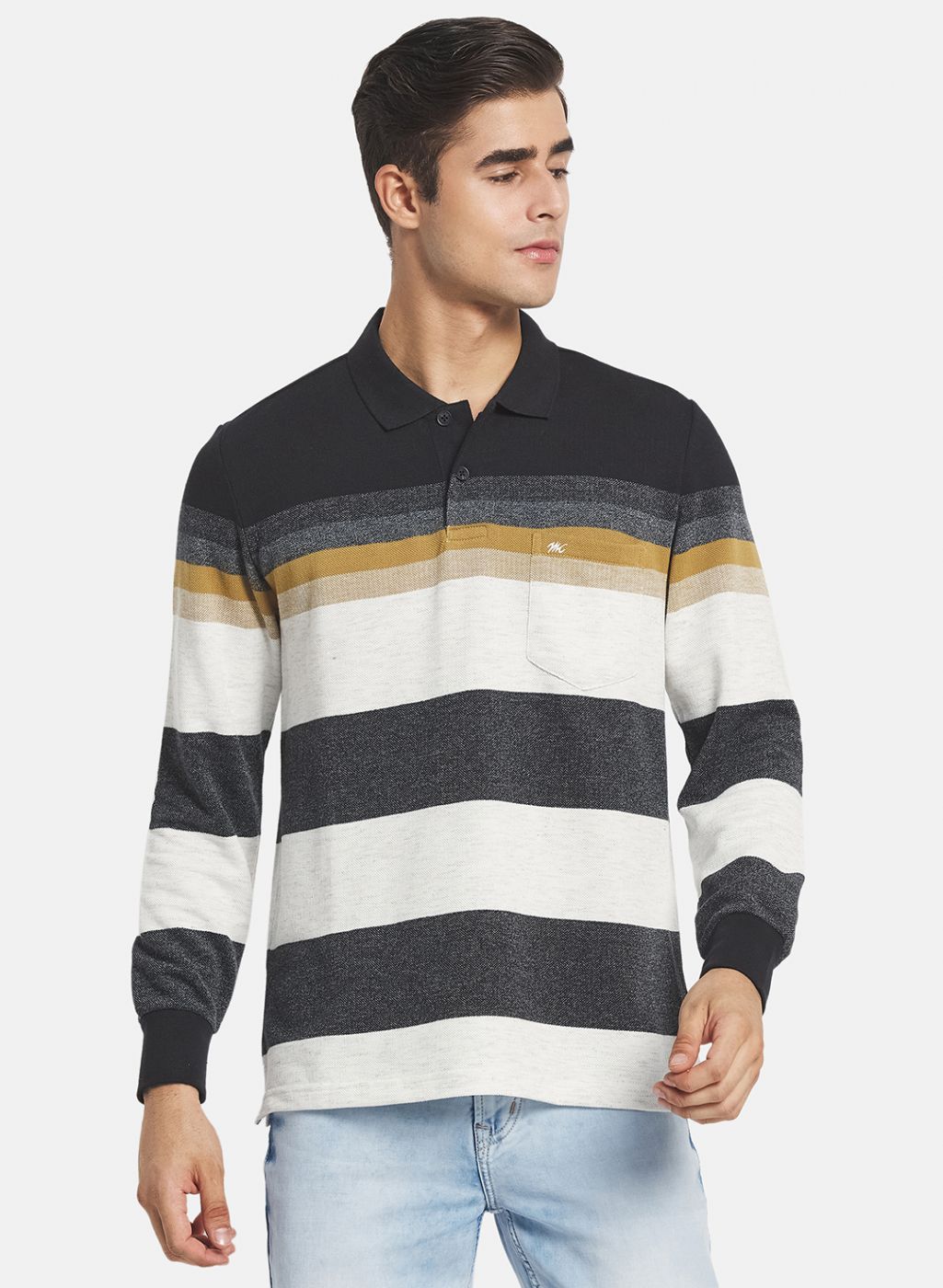 Men Black Stripe T-Shirt