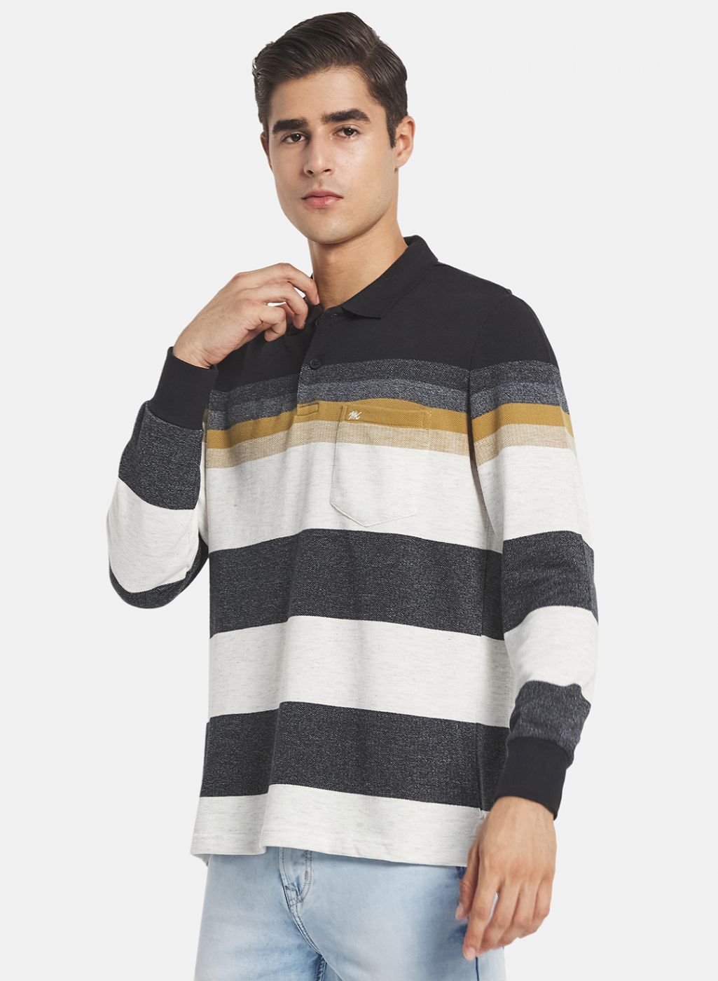 Men Black Stripe T-Shirt