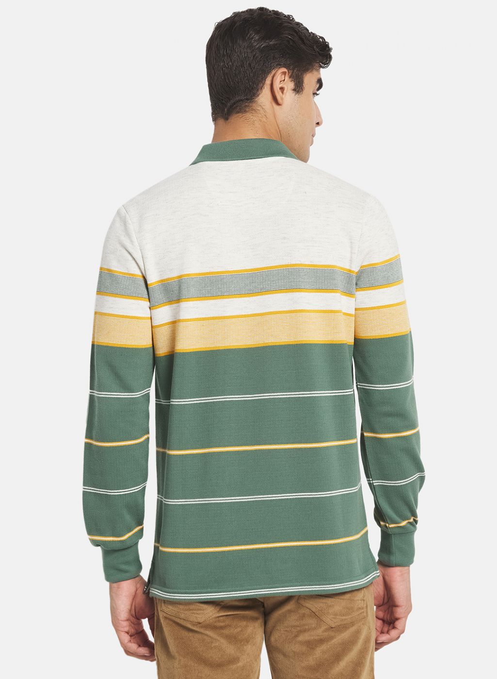 Men Green Stripe T-Shirt