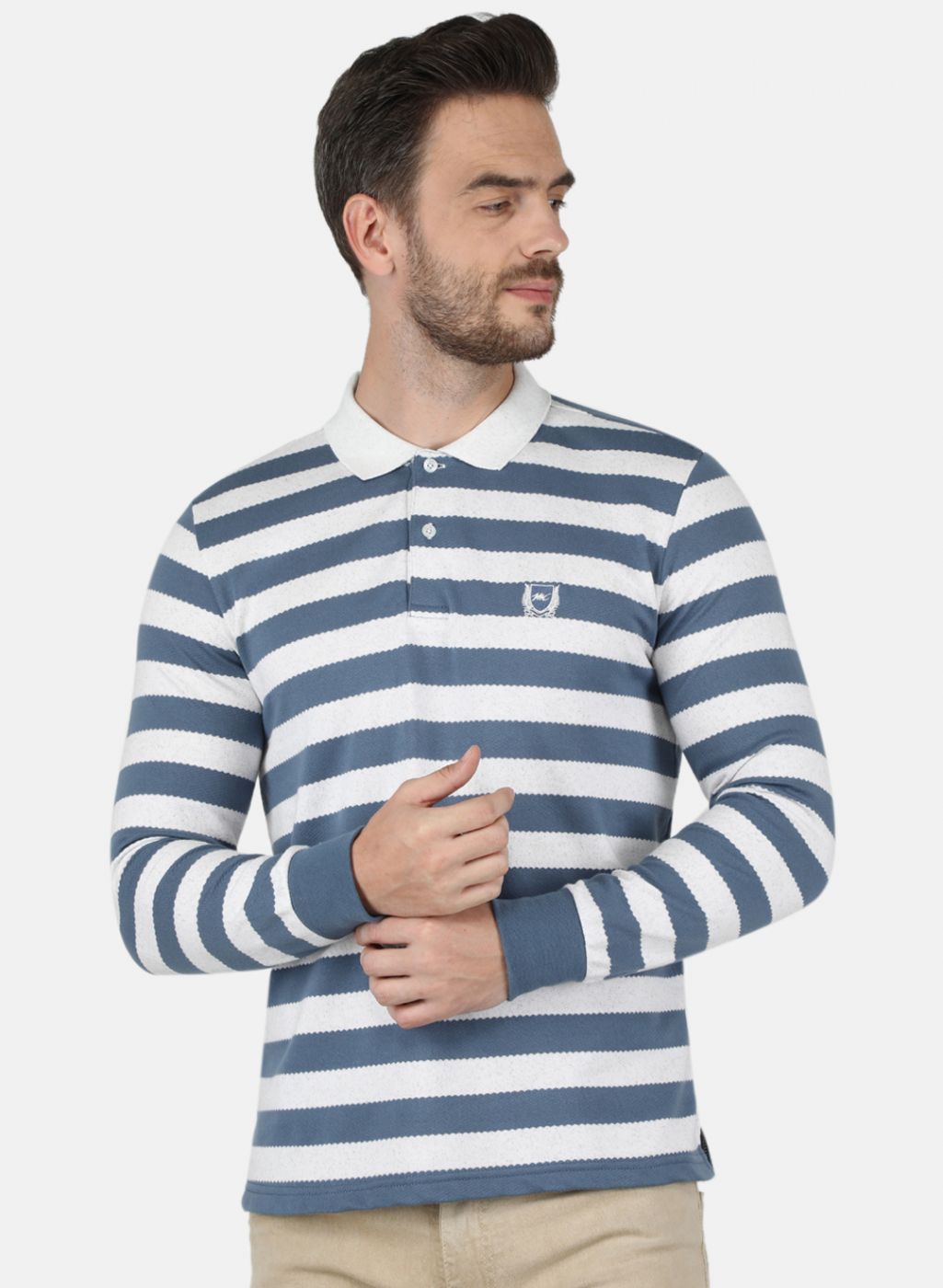 Men Blue Stripe T-Shirt