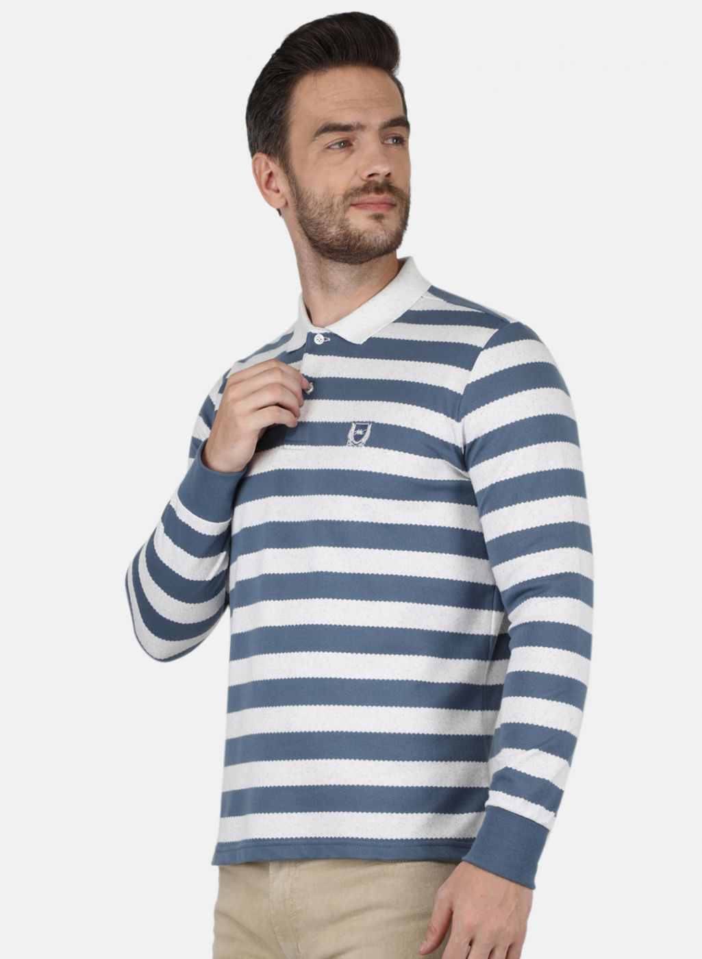 Men Blue Stripe T-Shirt