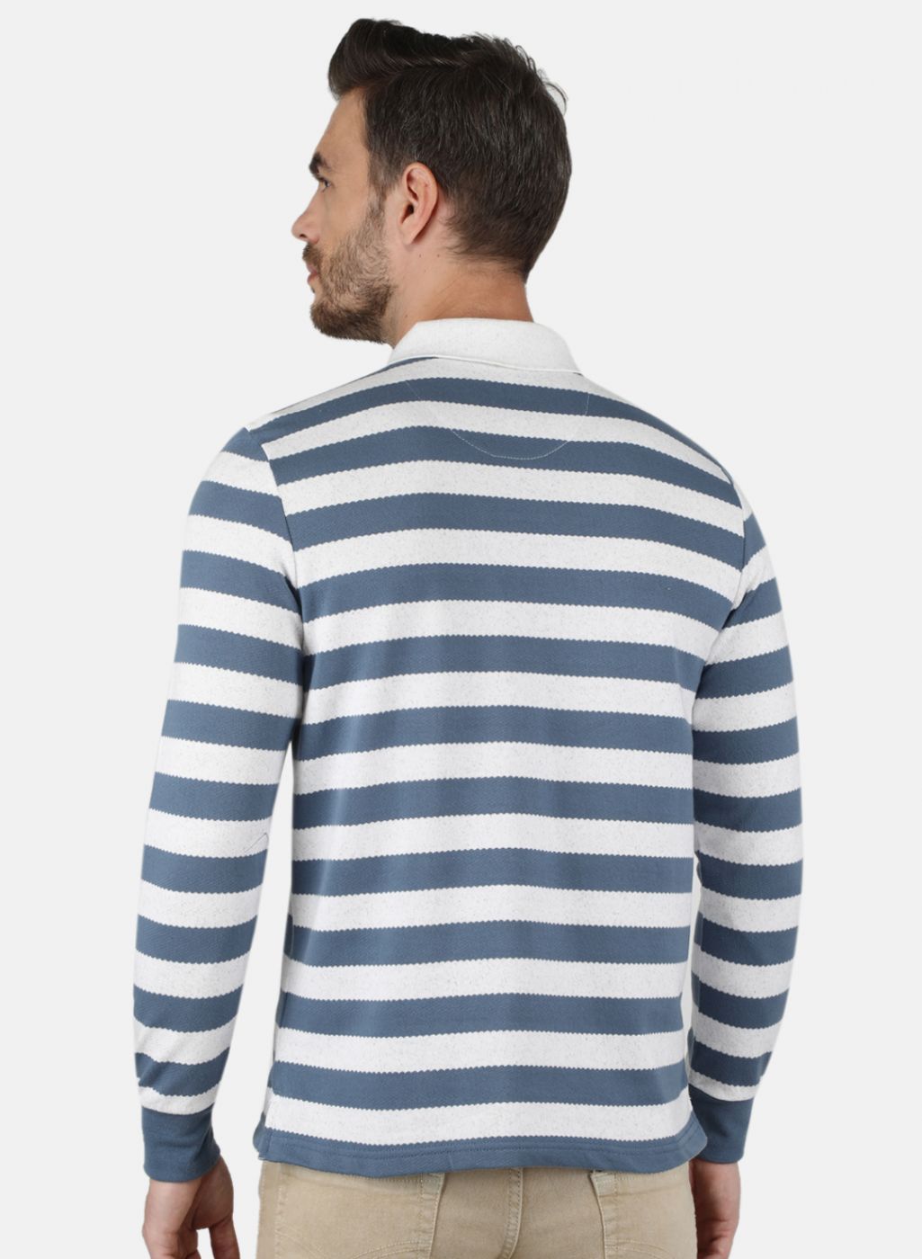 Men Blue Stripe T-Shirt