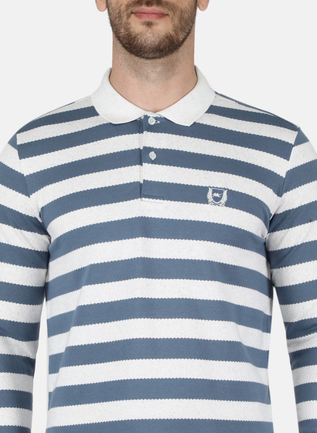 Men Blue Stripe T-Shirt