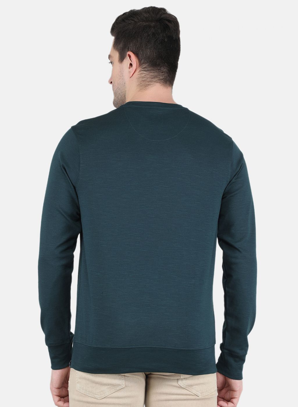 Men Blue Solid Sweatshirt