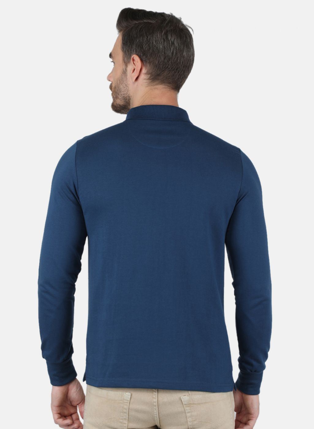 Men Blue Solid T-Shirt