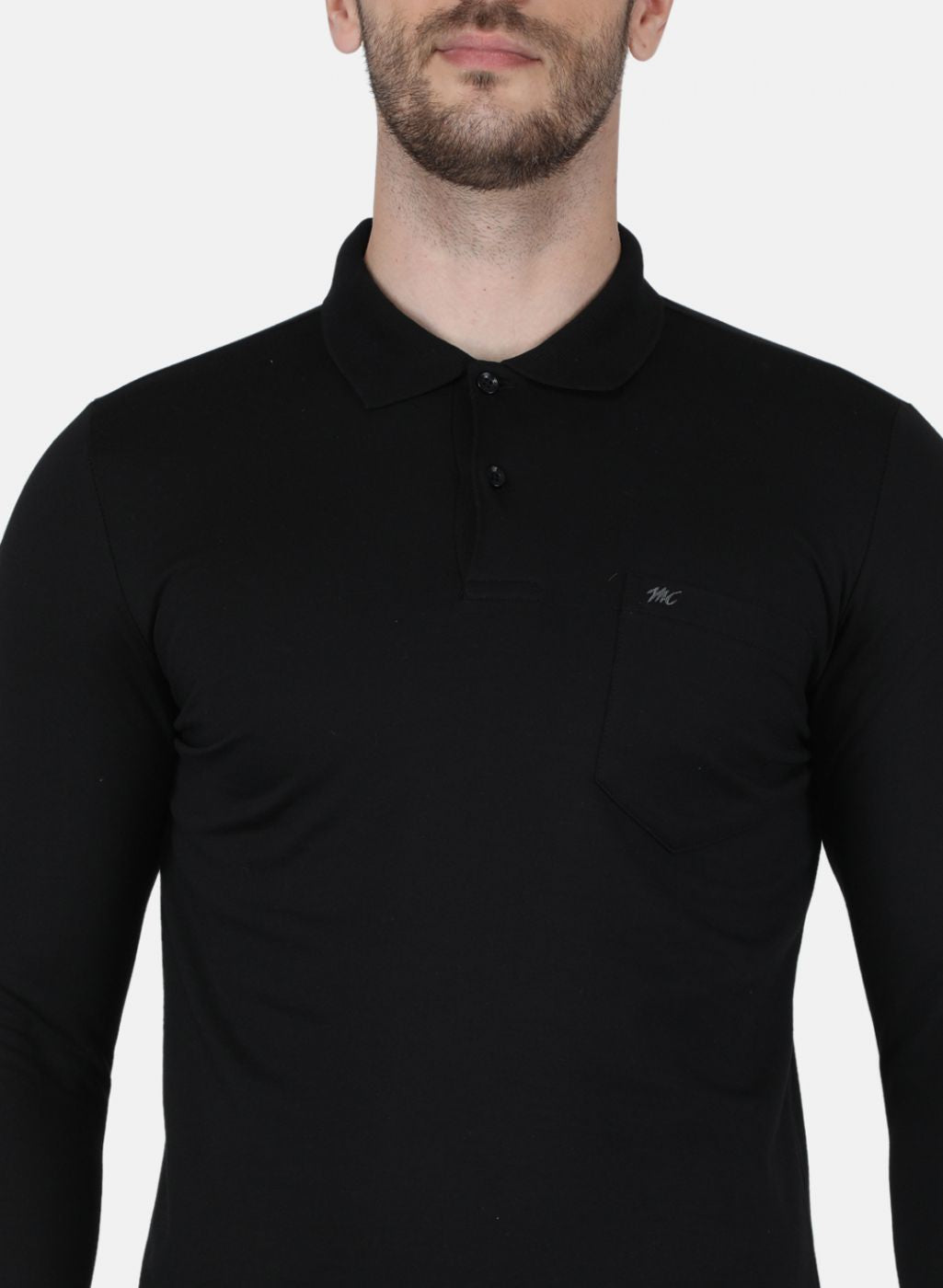 Men Black Solid T-Shirt