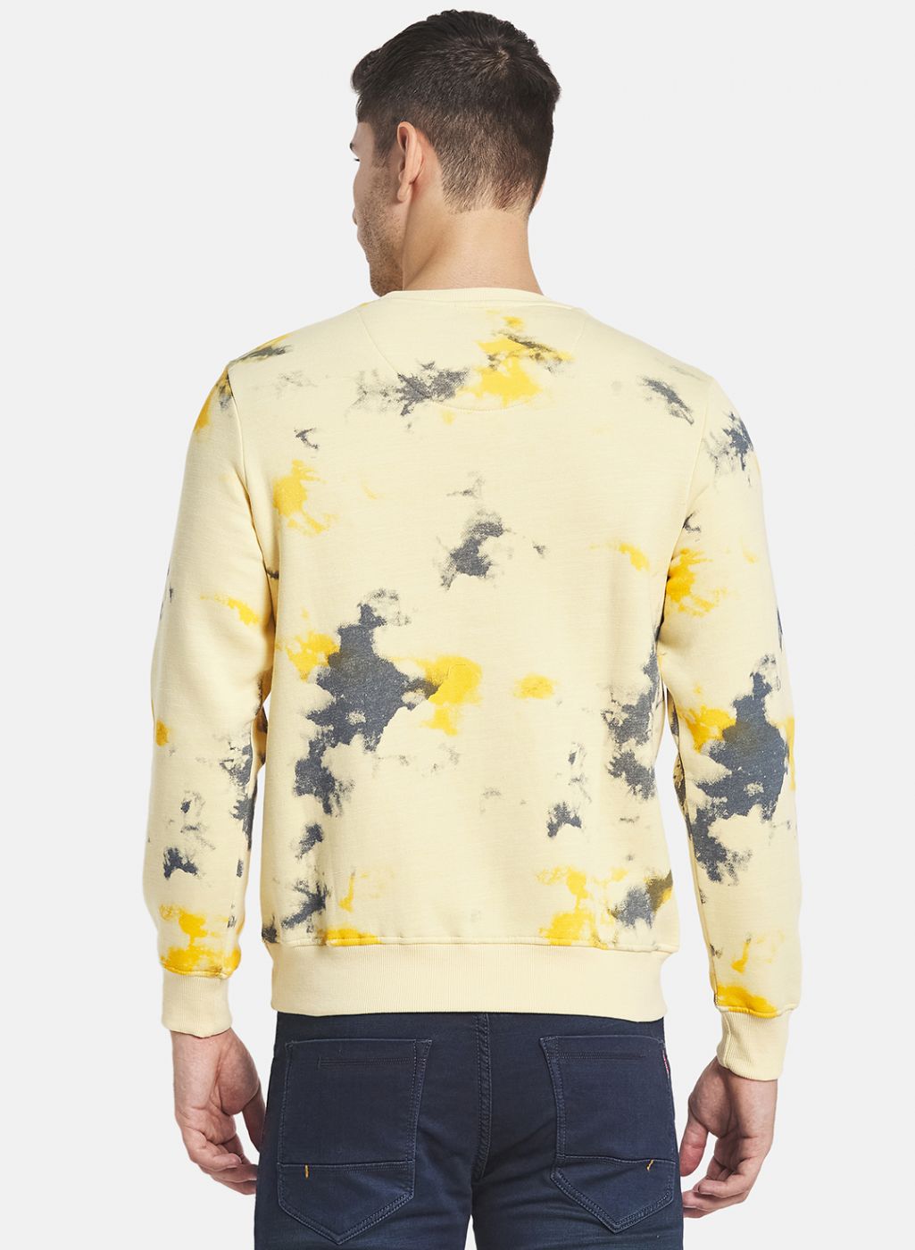 Men Yellow Printed Sweatshirt