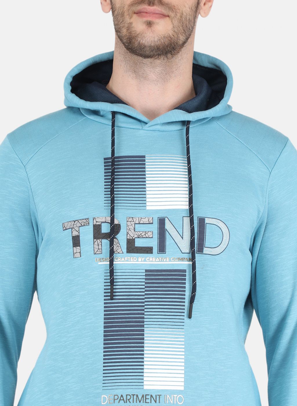 Men Blue Printed Sweatshirt