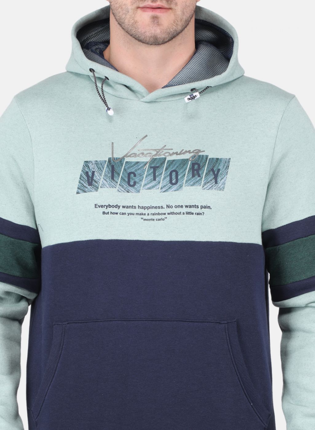 Men Green Printed Sweatshirt