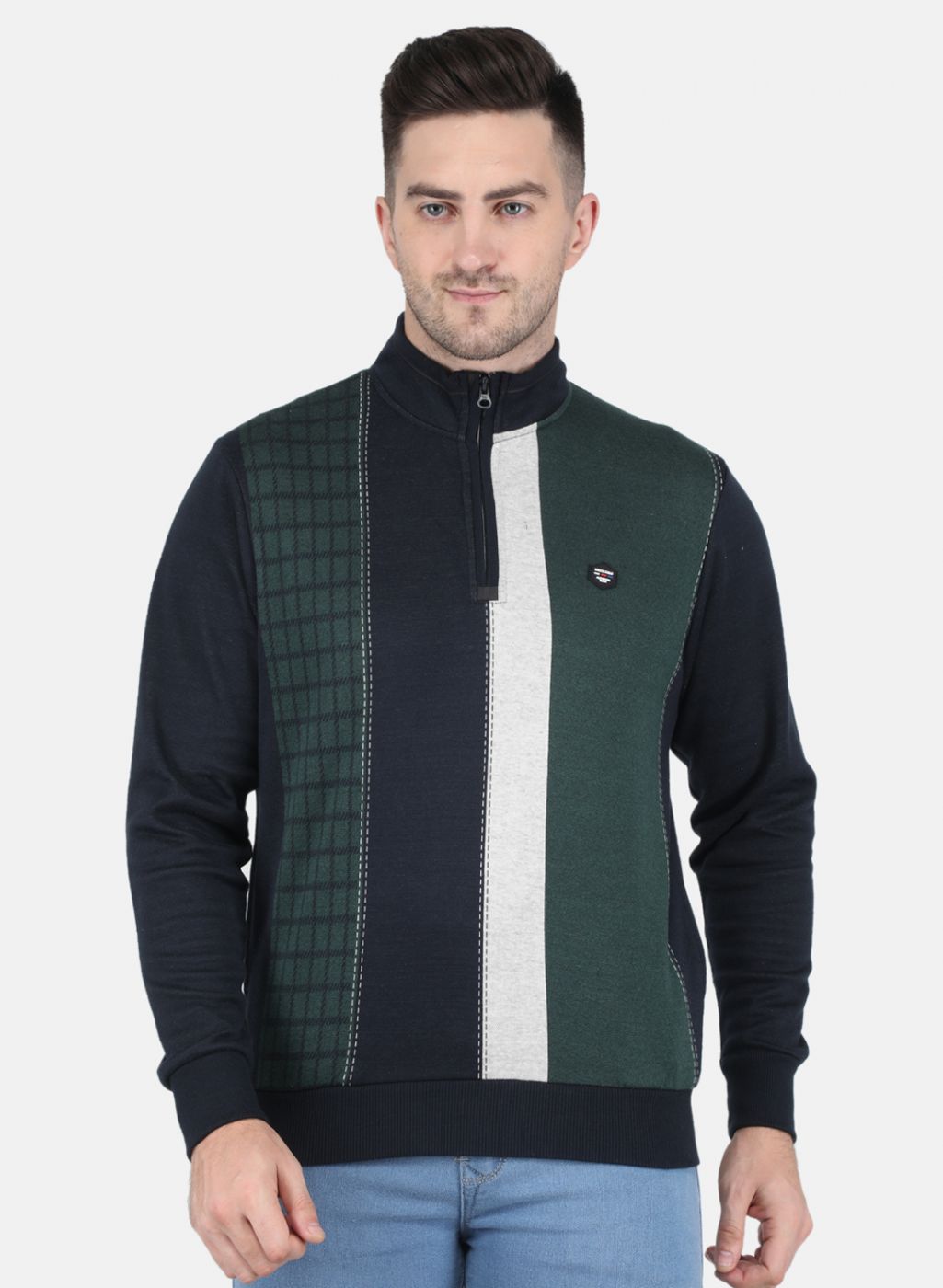 Men Green Printed Sweatshirt