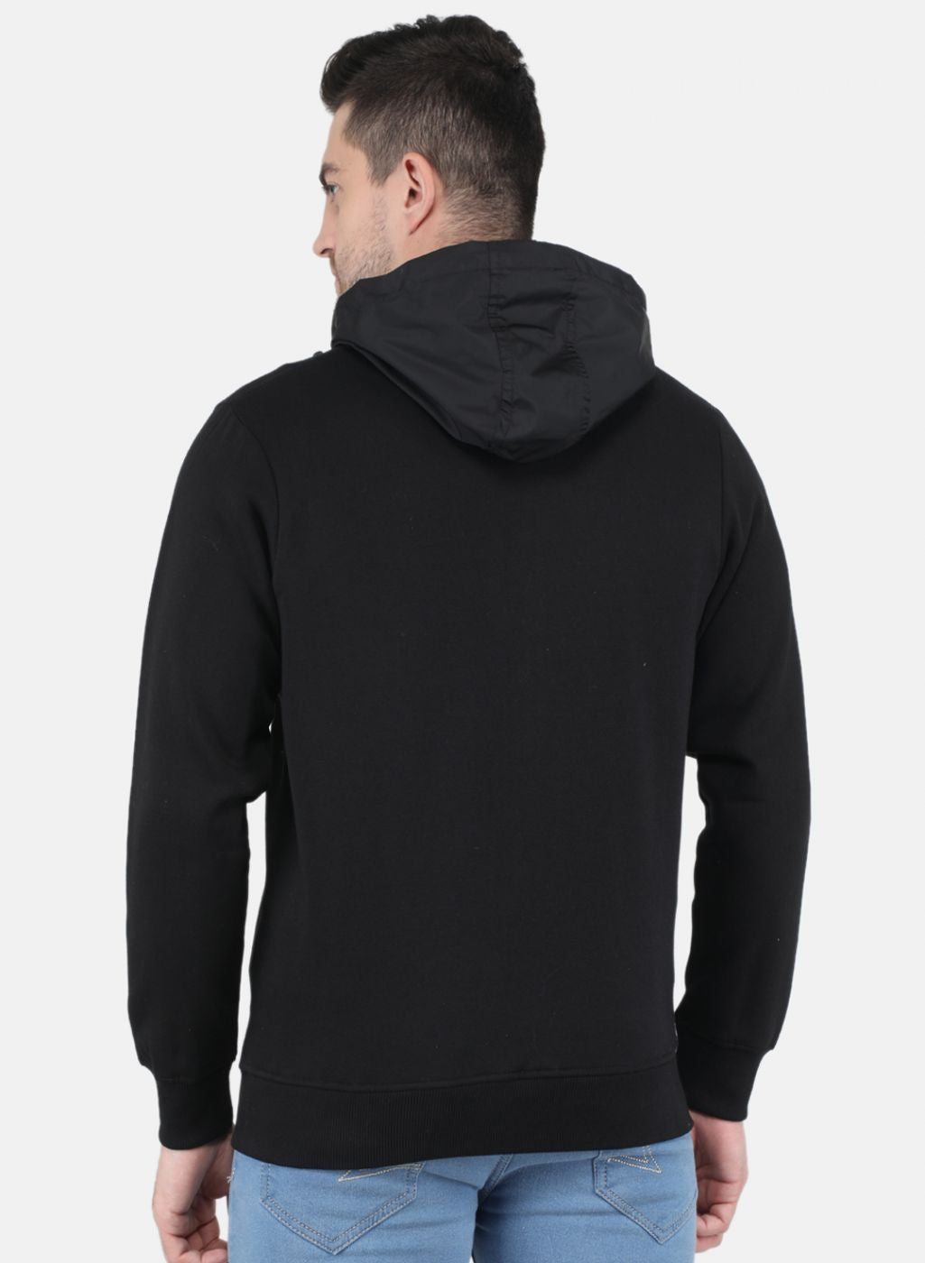 Men Black Solid Sweatshirt