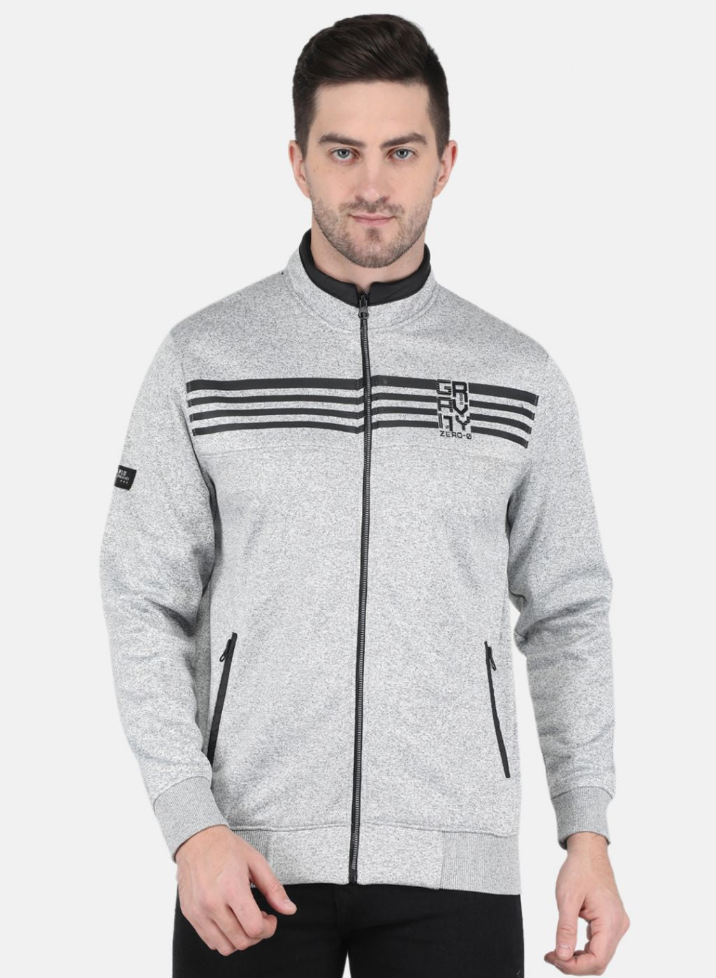 Men Grey Printed Sweatshirt