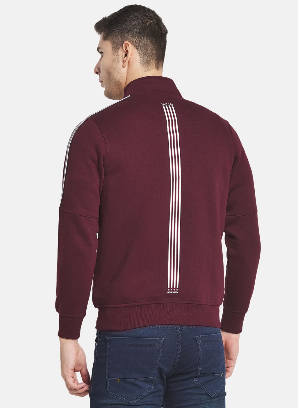 Men Maroon Printed Sweatshirt