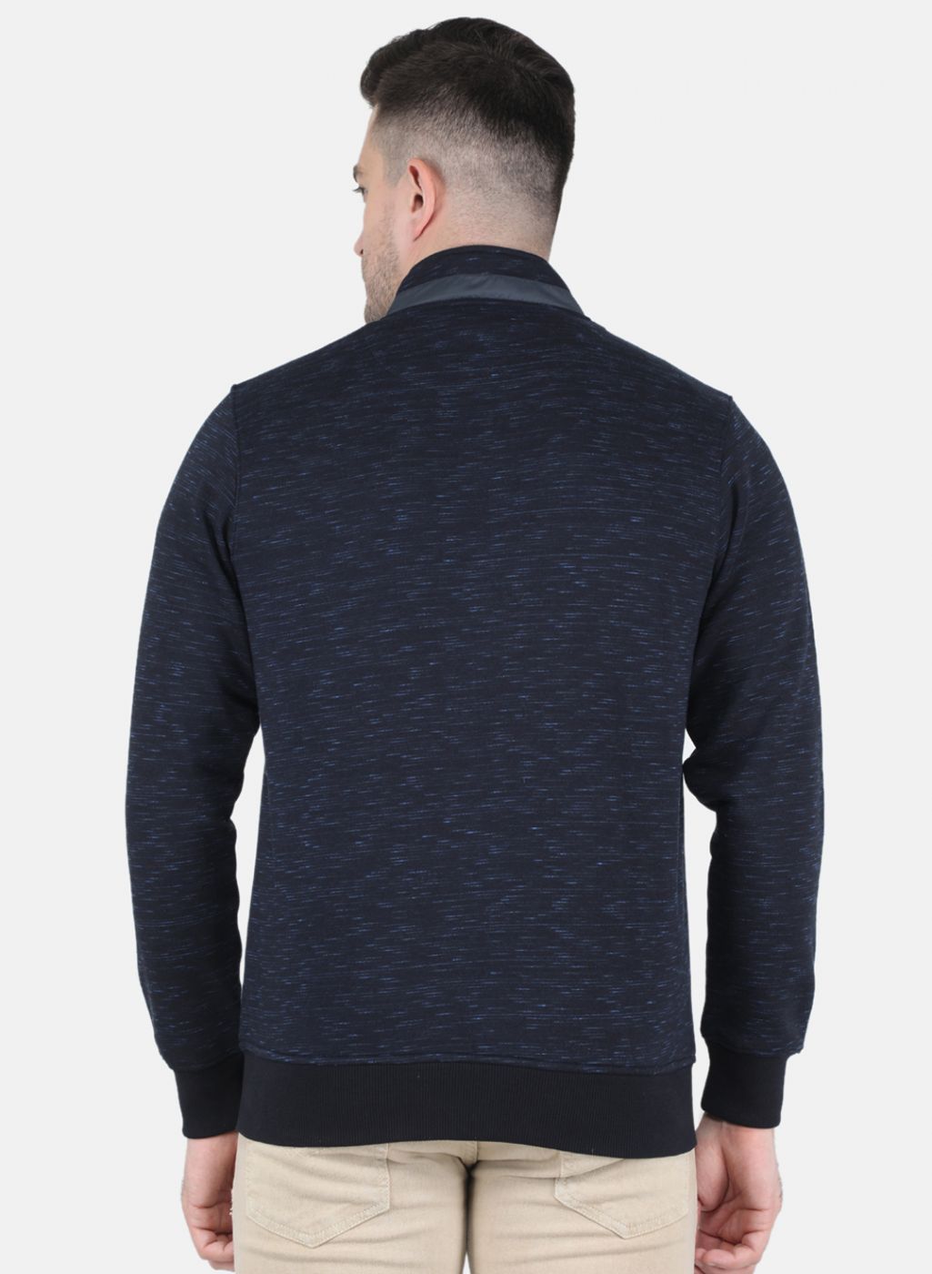 Men Blue Solid Sweatshirt