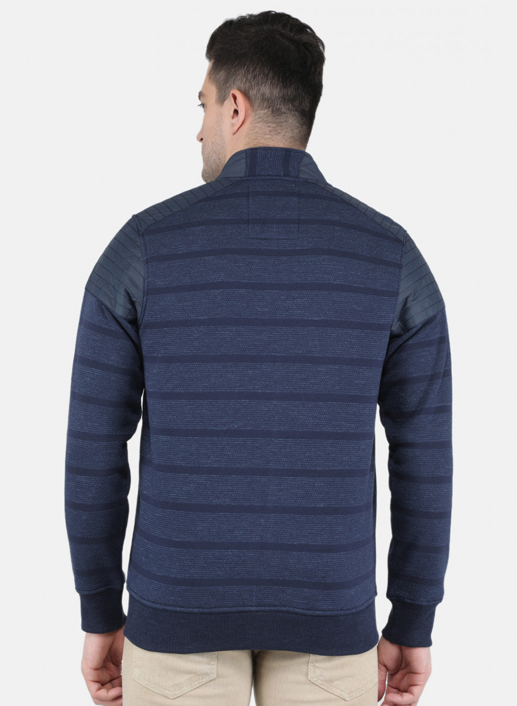 Men NAvy Blue Ultra Warm Jaquard Sweatshirt