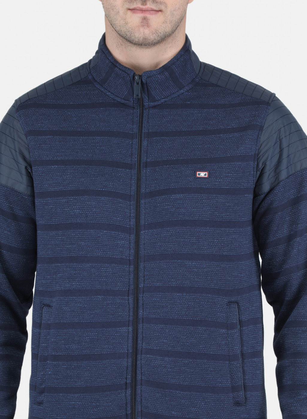 Men NAvy Blue Ultra Warm Jaquard Sweatshirt